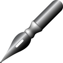 Vintage ink pen nib vector