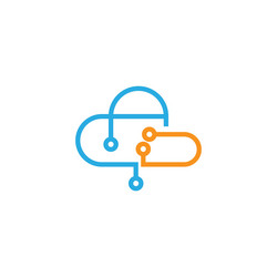 Cloud logo icon design template Royalty Free Vector Image
