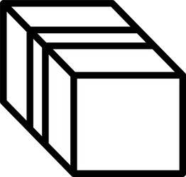 Cube box icon outline style Royalty Free Vector Image