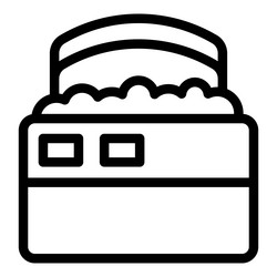 open container full of popcorn with handle vector image