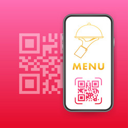 scan for menu and order qr code icon vector image