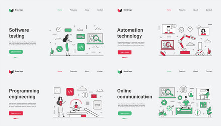 software testing automation technology vector image