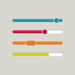 UI Slider Set - Progress & Loaders vector image