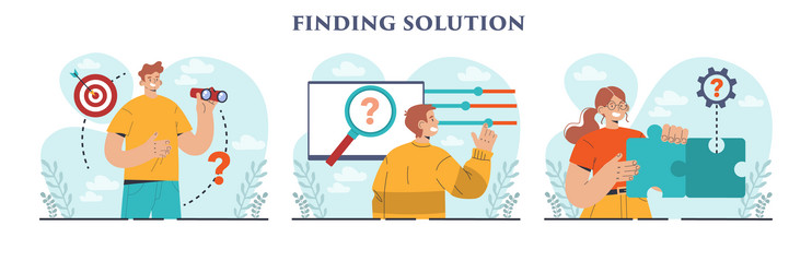 finding a solution set generation of creative vector image