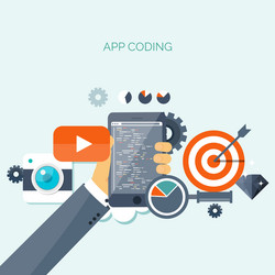 flat background coding vector image