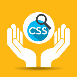 hand optimization technology css language web vector image