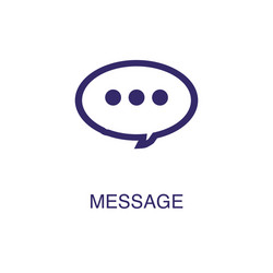 message element in flat simple style on white vector image
