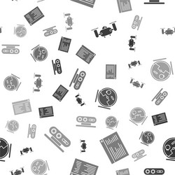 set drone flying with action camera software web vector image