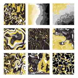 set of marble patterns - abstract texture vector image