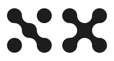 abstract simple elements connected blobs vector image