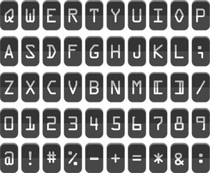 counter with digits and letters flat design vector image