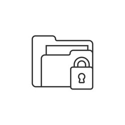 files folder permission icon in flat style vector image