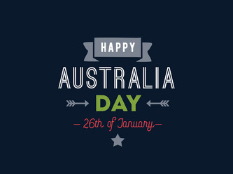 Happy australia day design vector