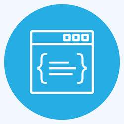 icon code suitable for programming symbol blue vector image