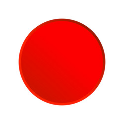 Red 3d huge dot on white background vector