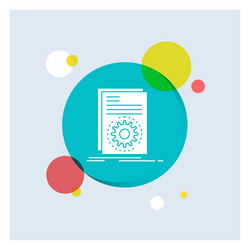 code executable file running script white glyph vector image
