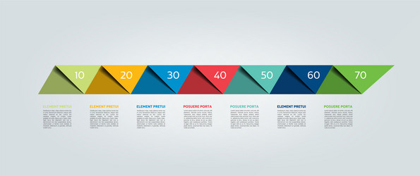 infographic timeline report template chart scheme vector image