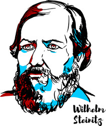 Wilhelm steinitz portrait vector