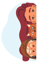 People spying observing and sneaking set Vector Image