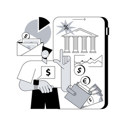 Banking operations concept Royalty Free Vector Image
