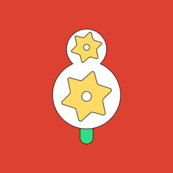 flat icon design collection eco tree with cogwheel vector image