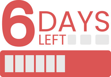 sale banner with countdown numbers and text days vector image