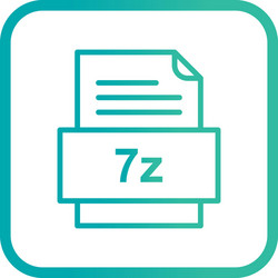 7z file document icon vector image