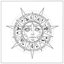 Alchemical Moon Woman Vector Image