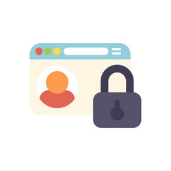 secure login showing user profile protected vector image
