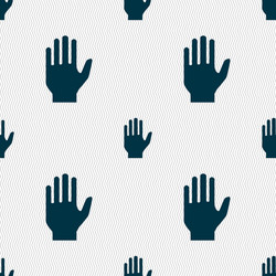 hand print sign icon stop symbol seamless abstract vector image