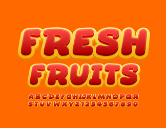 Modern banner fresh fruits with bright crea vector