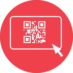 qr code and arrow pointer icon image vector image