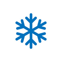 Snowflake sign blue icon isolated vector