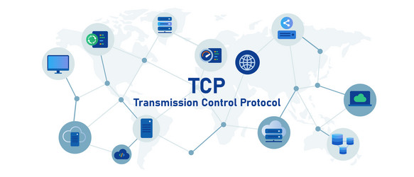 TCP Transmission Control Protocol vector image
