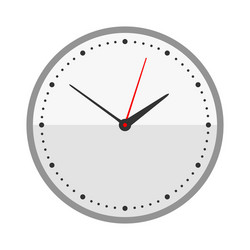 wall clock circle sign with chronometer pointer vector image