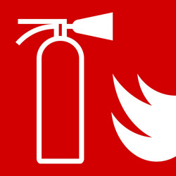 Fire extinguisher sign vector