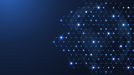 global network connection concept big data vector image