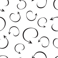 hand drawn arrow icon seamless pattern background vector image