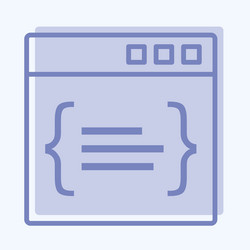 icon code suitable for programming symbol two vector image