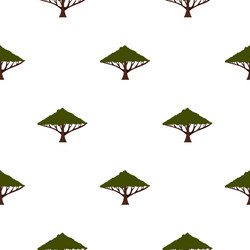tree with large crown pattern flat vector image