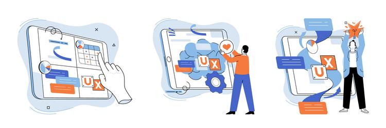 application testing metaphor software vector image