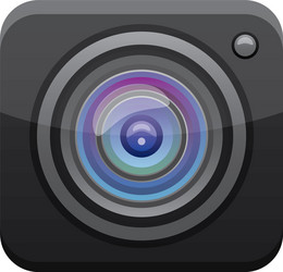 camera app button menu isolated icon vector