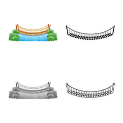 isolated object of connection and design icon set vector image