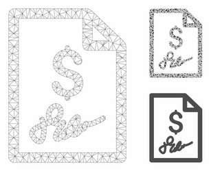signed bill mesh 2d model and triangle vector image