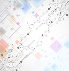 abstract technological background with various vector image