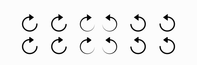 arrow icon refresh reload rotation vector image