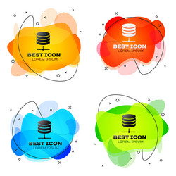 black server data web hosting icon isolated vector image