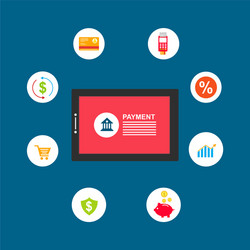 concept online and mobile payments for web page vector image