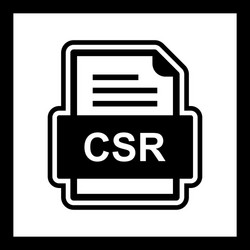 csr file document icon vector image