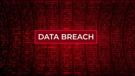 digital binary code on dark red background data vector image